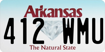 AR license plate 412WMU