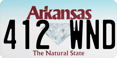 AR license plate 412WND
