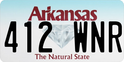 AR license plate 412WNR