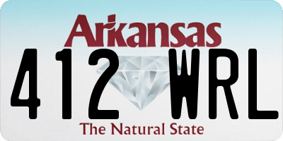 AR license plate 412WRL