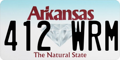 AR license plate 412WRM