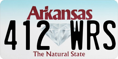 AR license plate 412WRS