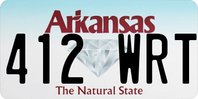 AR license plate 412WRT