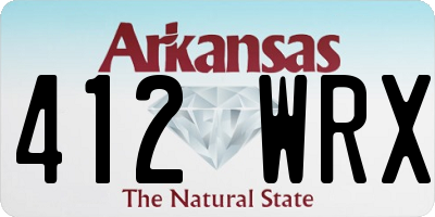 AR license plate 412WRX