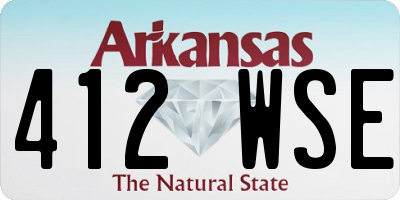 AR license plate 412WSE