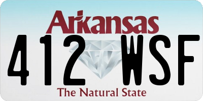AR license plate 412WSF