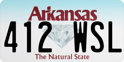 AR license plate 412WSL