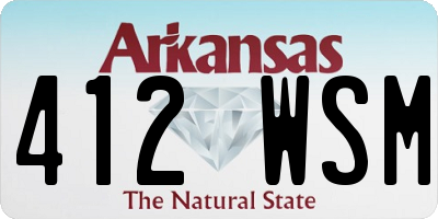 AR license plate 412WSM