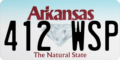 AR license plate 412WSP