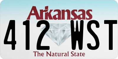AR license plate 412WST