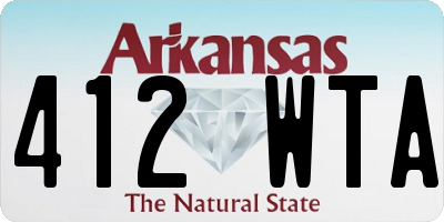 AR license plate 412WTA