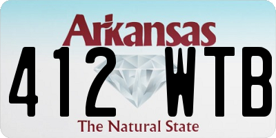AR license plate 412WTB