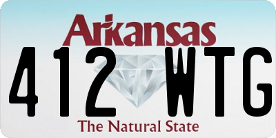 AR license plate 412WTG