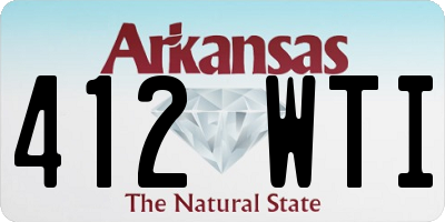 AR license plate 412WTI