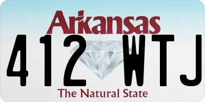 AR license plate 412WTJ