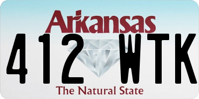 AR license plate 412WTK