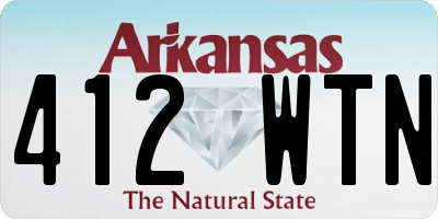 AR license plate 412WTN