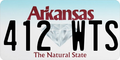 AR license plate 412WTS