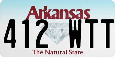 AR license plate 412WTT