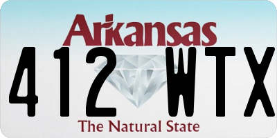 AR license plate 412WTX