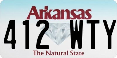 AR license plate 412WTY