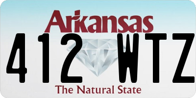 AR license plate 412WTZ