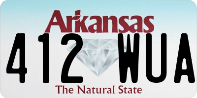 AR license plate 412WUA