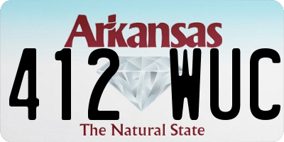 AR license plate 412WUC