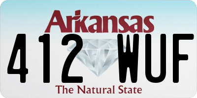 AR license plate 412WUF