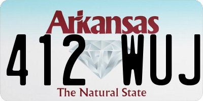 AR license plate 412WUJ
