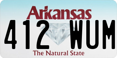 AR license plate 412WUM