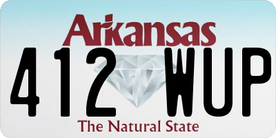AR license plate 412WUP