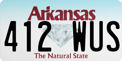 AR license plate 412WUS