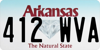AR license plate 412WVA