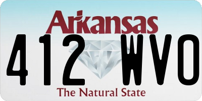 AR license plate 412WVO