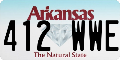 AR license plate 412WWE