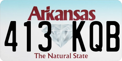 AR license plate 413KQB