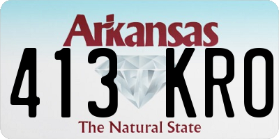 AR license plate 413KRO