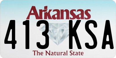 AR license plate 413KSA