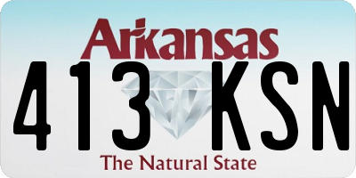 AR license plate 413KSN
