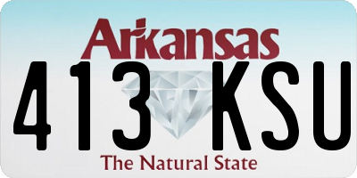 AR license plate 413KSU