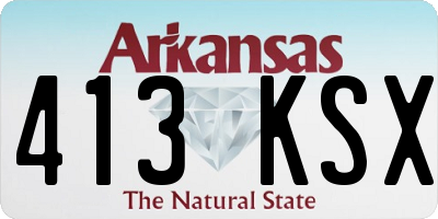 AR license plate 413KSX