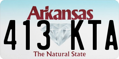 AR license plate 413KTA
