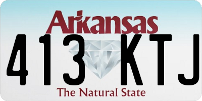 AR license plate 413KTJ