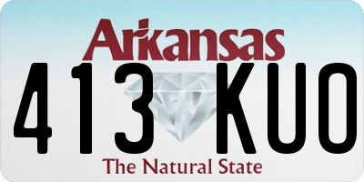 AR license plate 413KUO