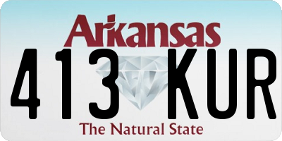 AR license plate 413KUR