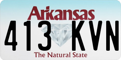 AR license plate 413KVN