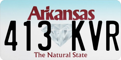 AR license plate 413KVR