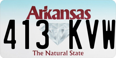 AR license plate 413KVW