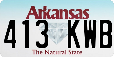 AR license plate 413KWB